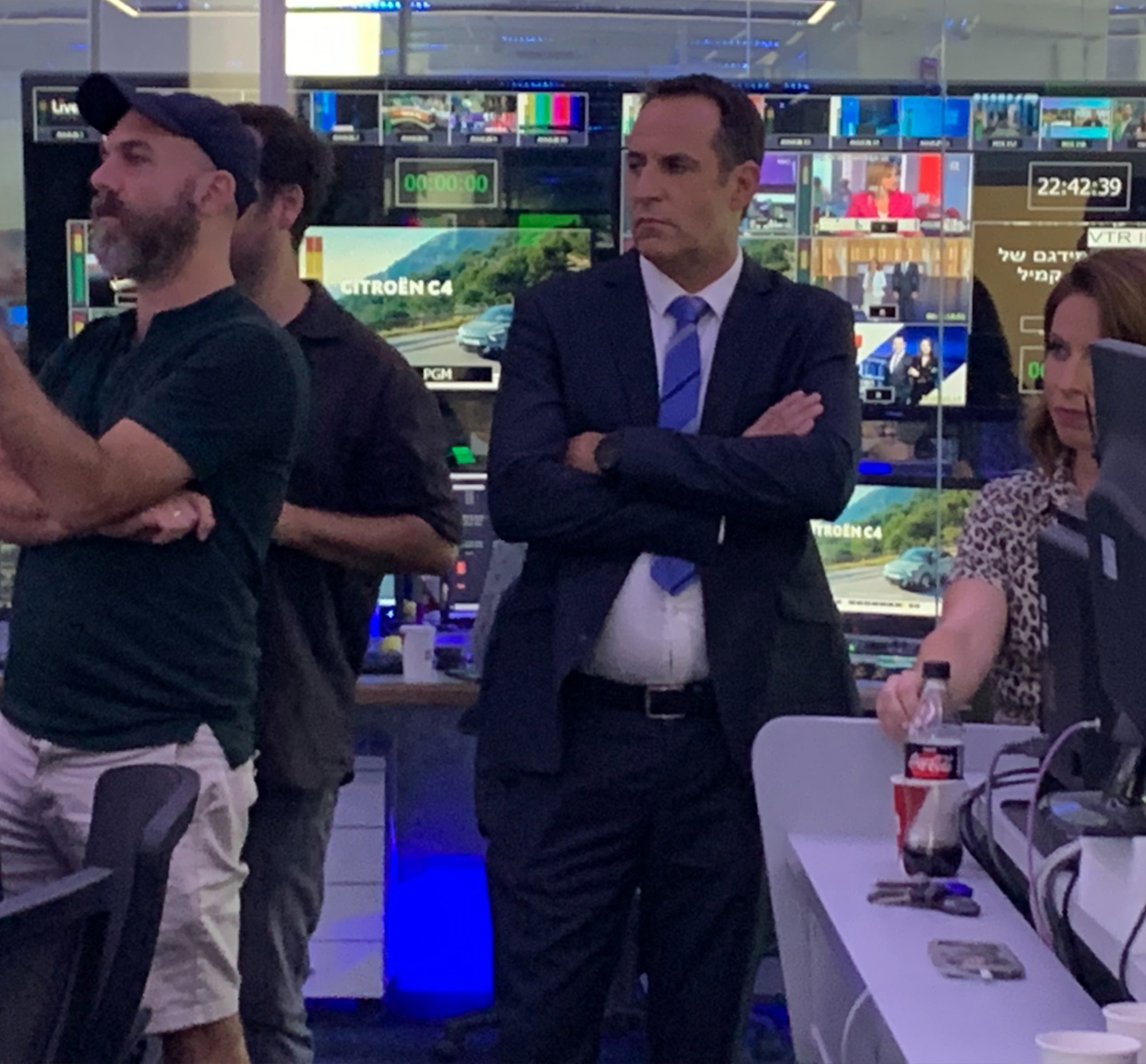 Live election broadcast control room