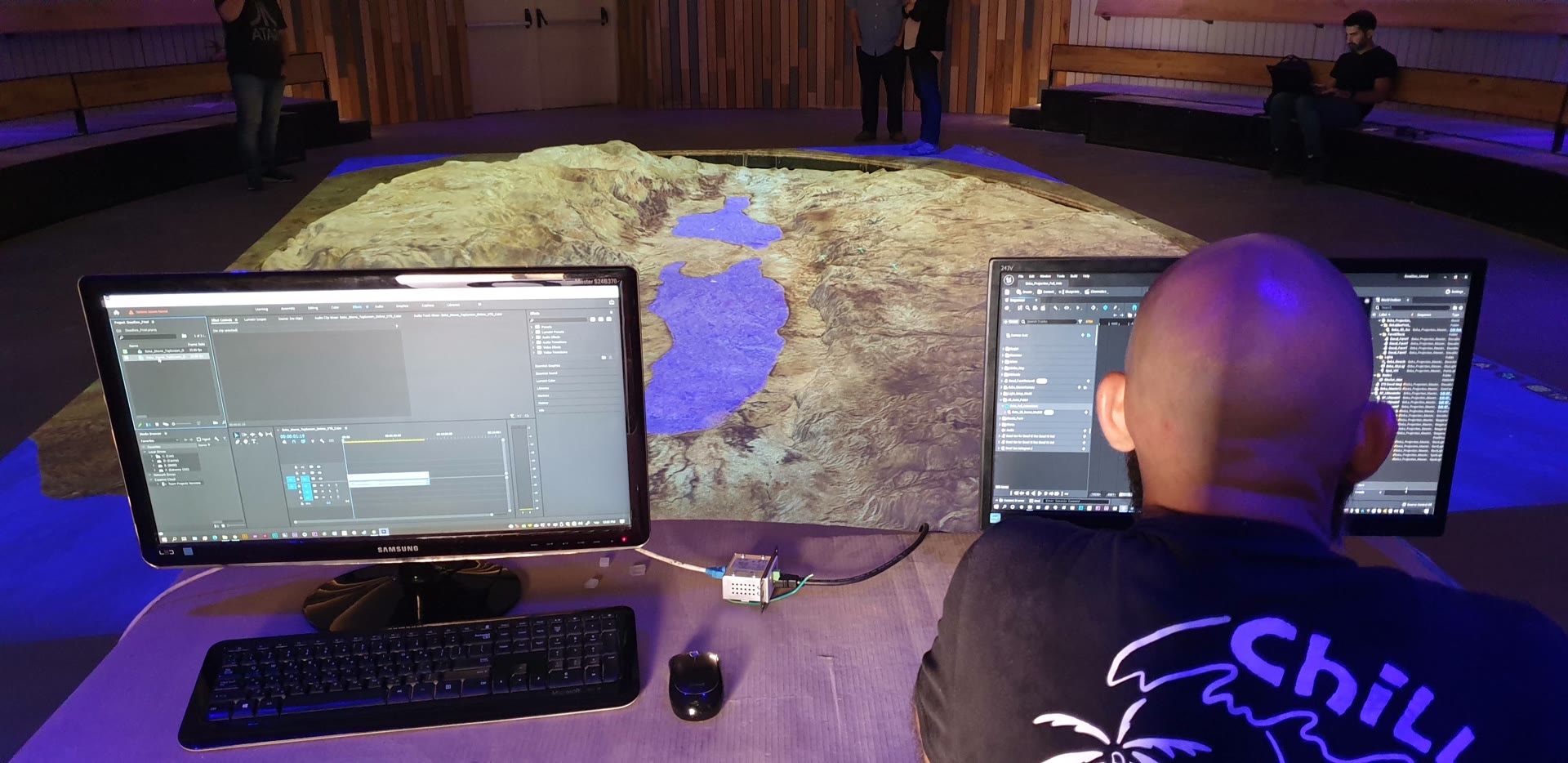 Interactive projection table
