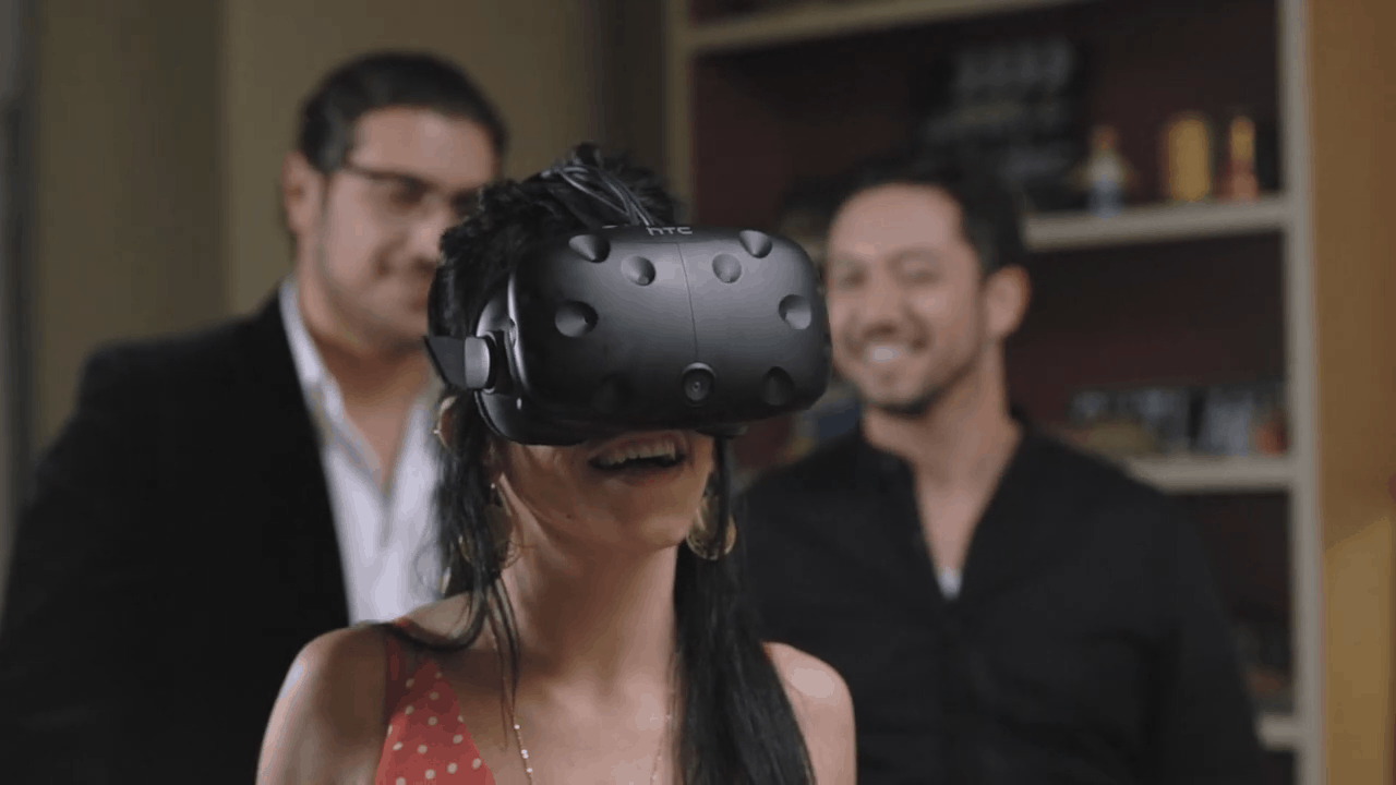 VR experience in the room